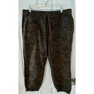 Pistola Camo Twill Joggers Size XL – Olive Green Lightweight Cropped 25"